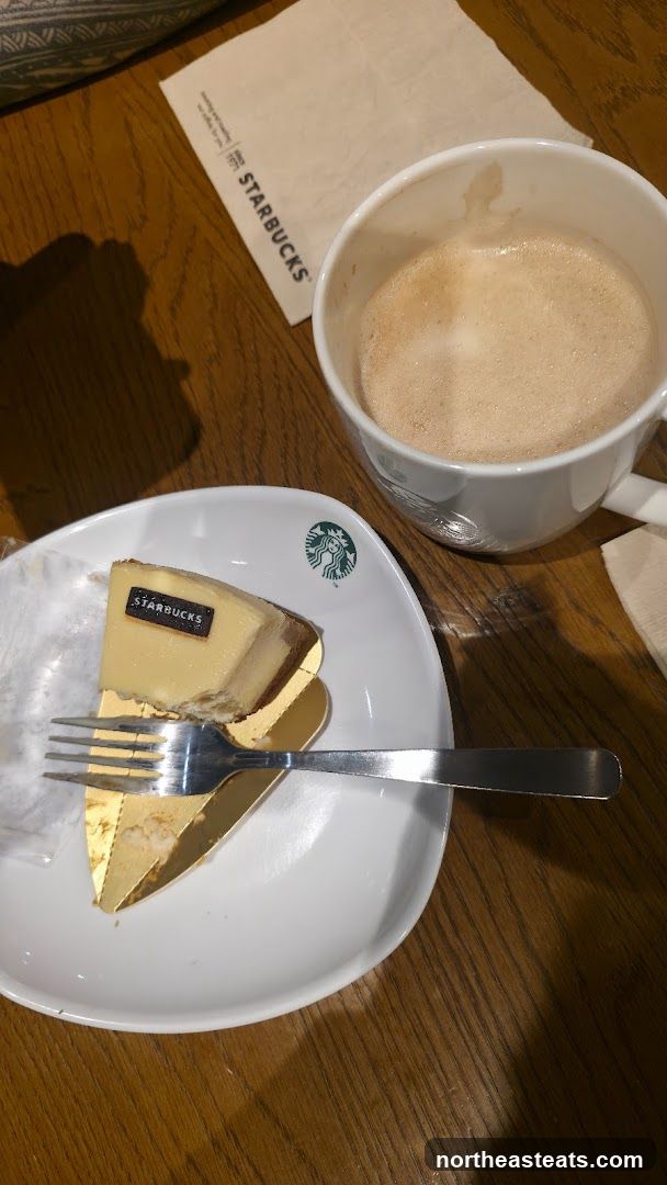 Starbucks Coffee and Cheesecake