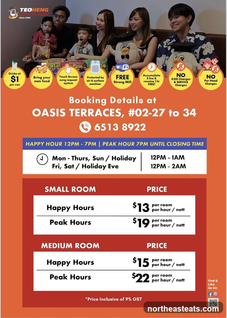 Teoheng Family KTV Studio Pricing