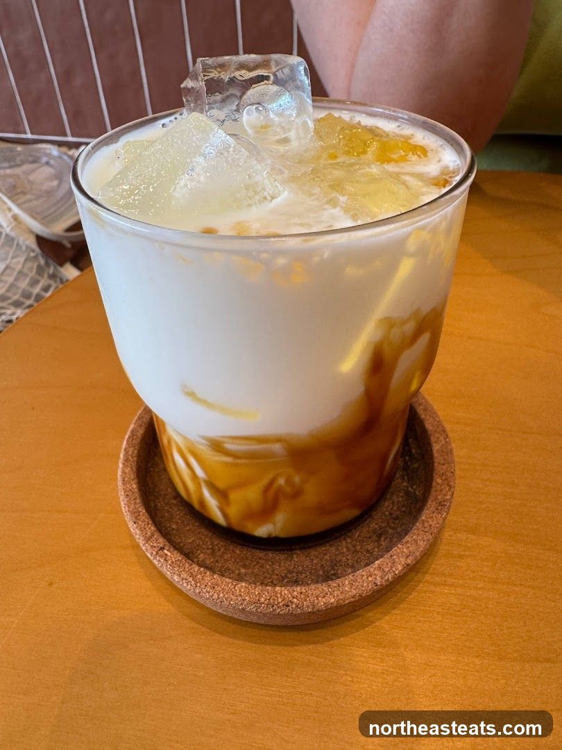 Caramel Milk Drink with Ice