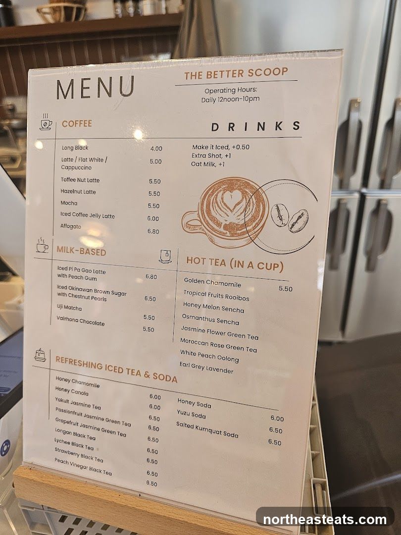 The Better Scoop Menu
