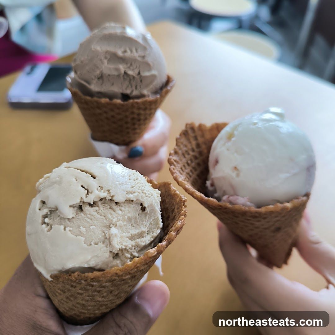 Three Ice Cream Cones