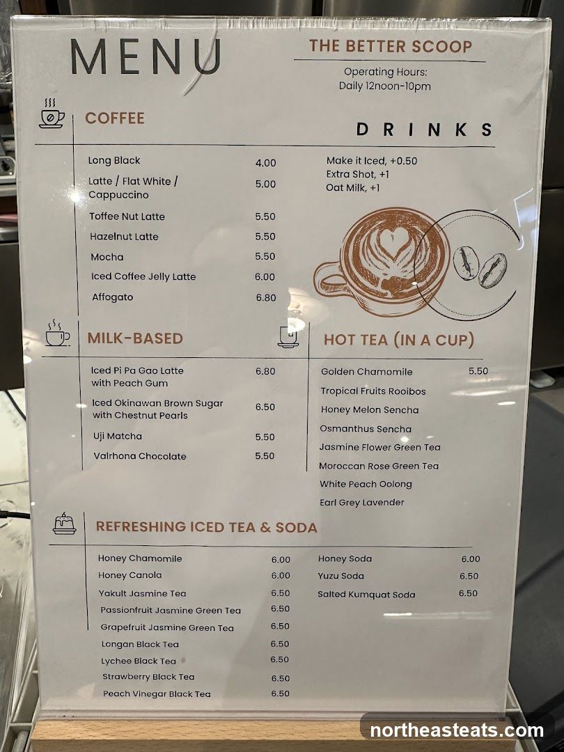 The Better Scoop Menu