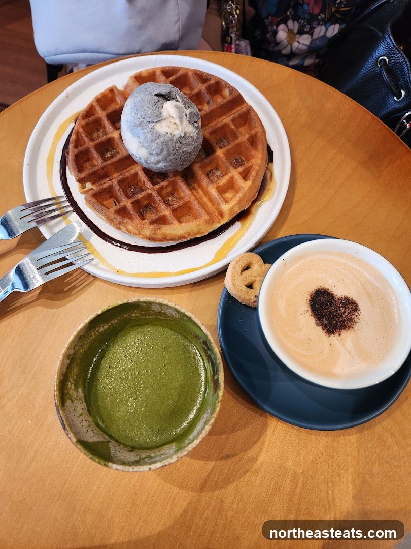 Dessert and drinks on a table