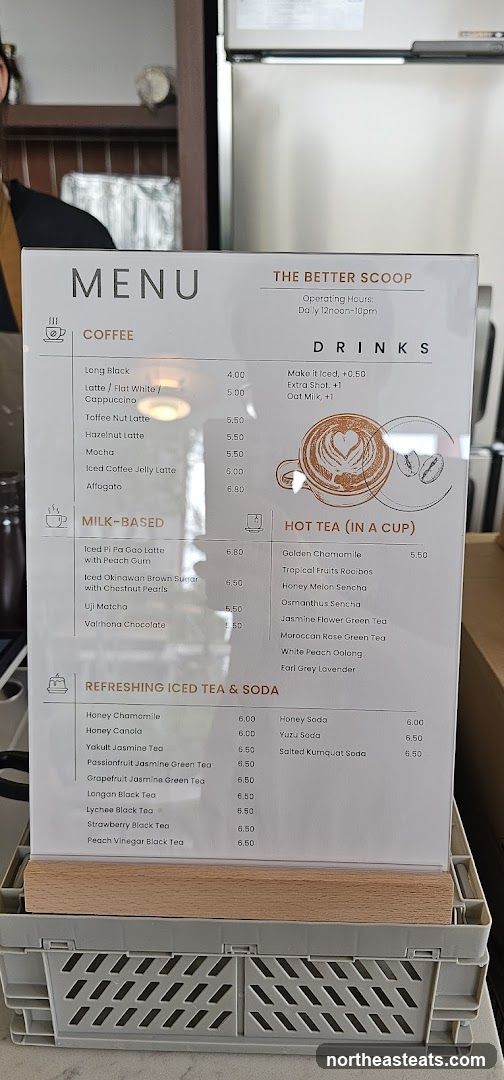 The Better Scoop Menu