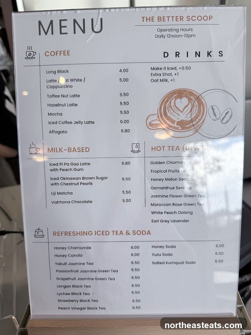 The Better Scoop Menu