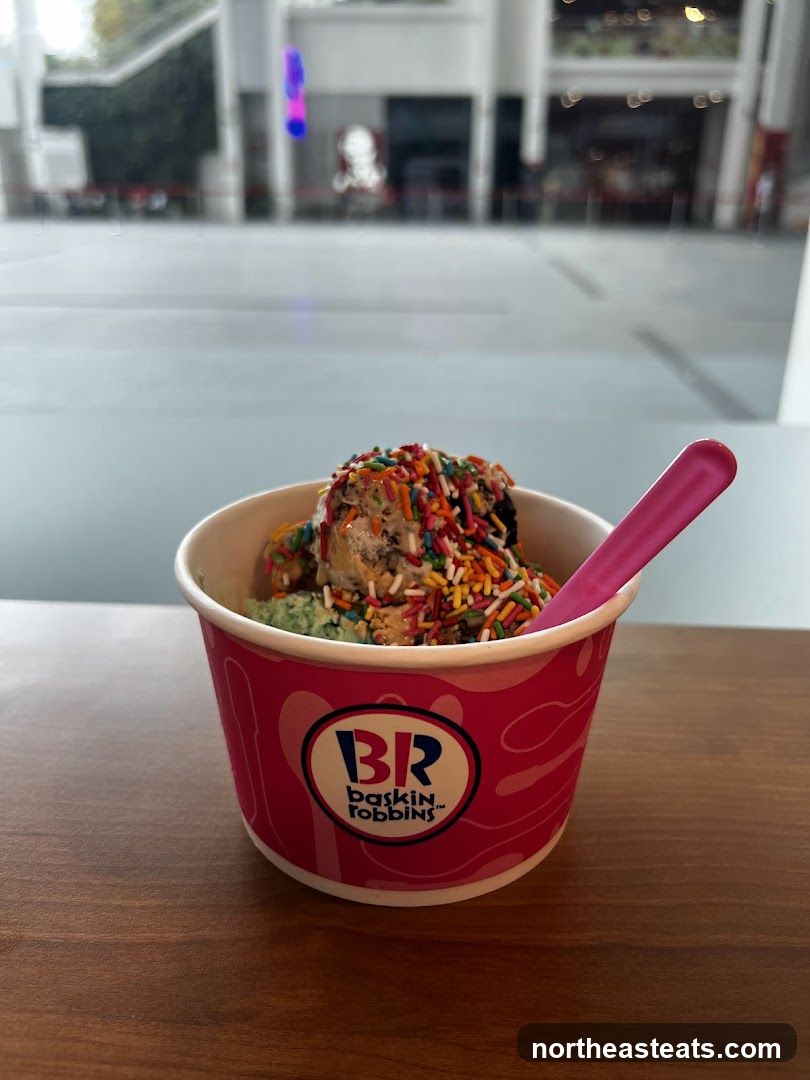 Ice cream cup with sprinkles