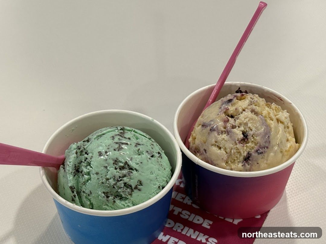 Two cups of ice cream
