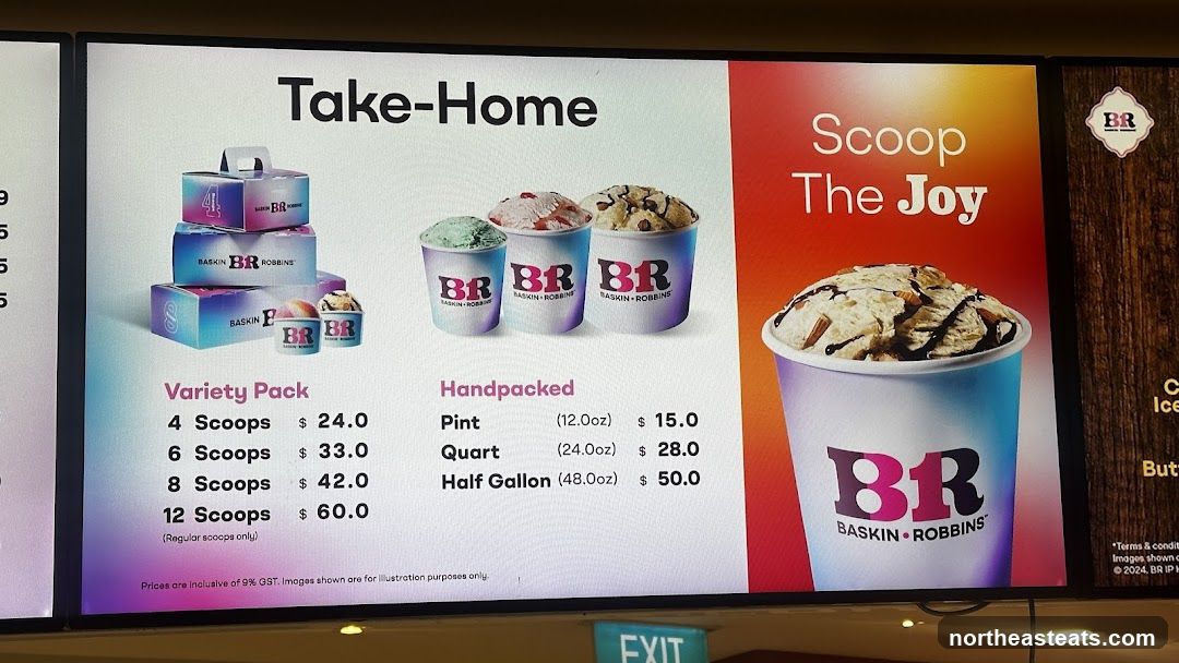 Baskin Robbins Take-Home Menu