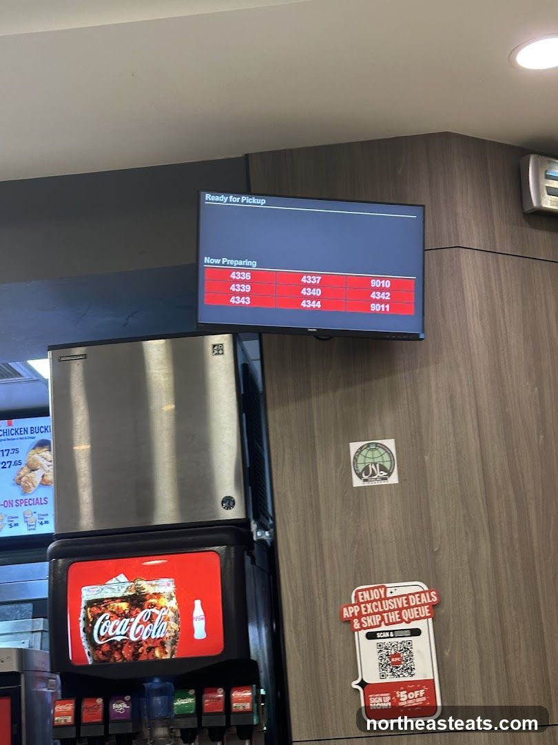 Order Status Screen and Drink Dispenser