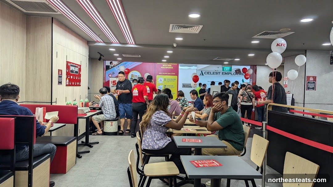 KFC Interior with Customers