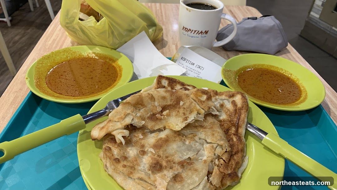 Roti Prata with Curry and Coffee