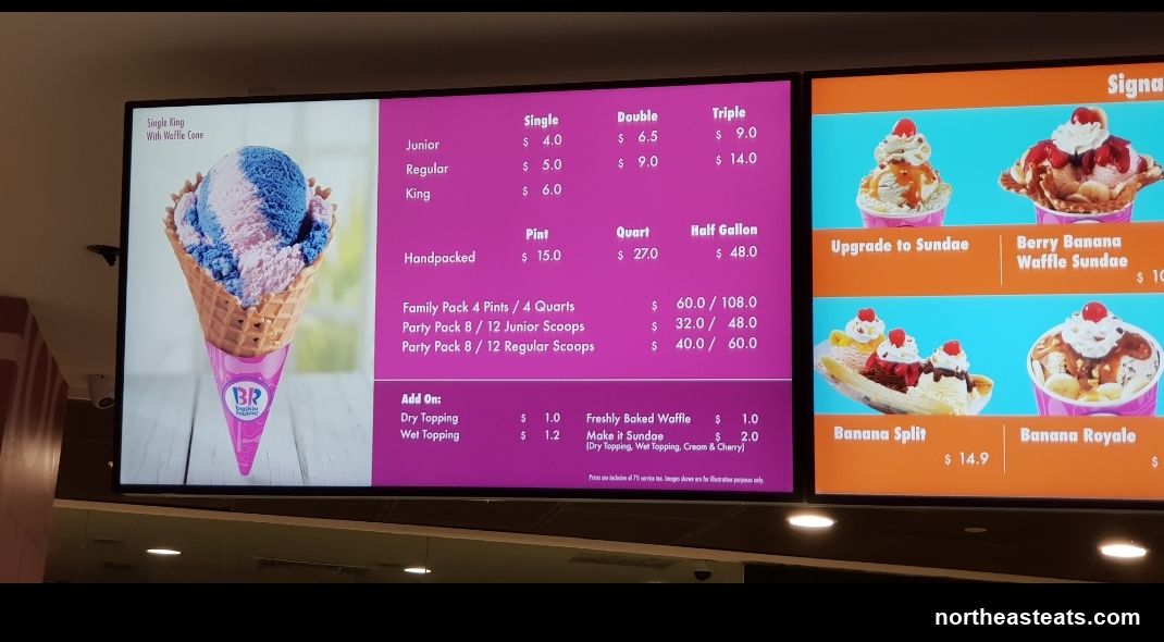 Baskin Robbins Menu