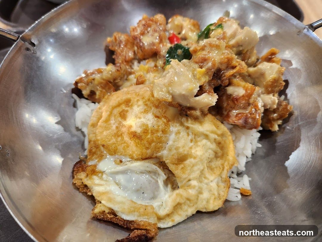 Chicken and Rice with Fried Egg