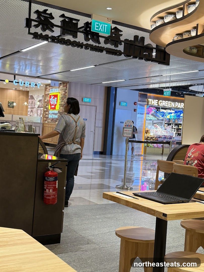 Restaurant Interior with Signage