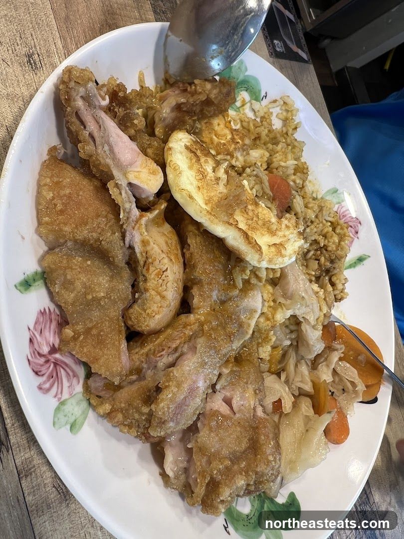 Fried Chicken and Rice Plate