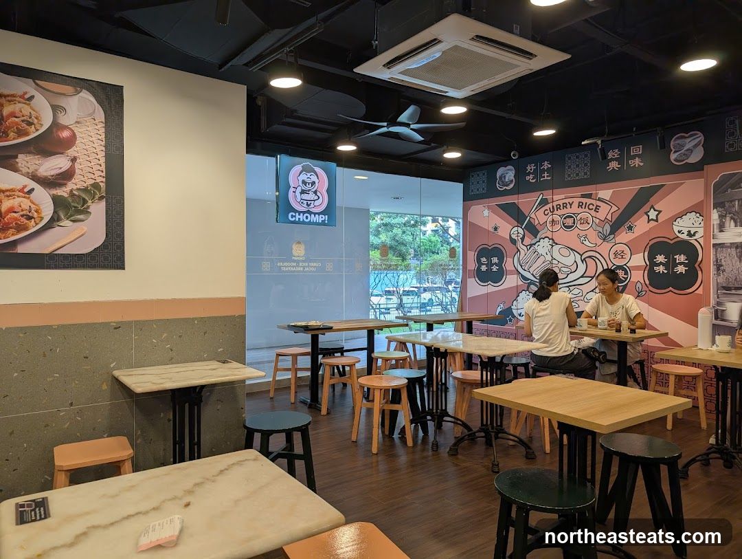 Restaurant Interior with Mural