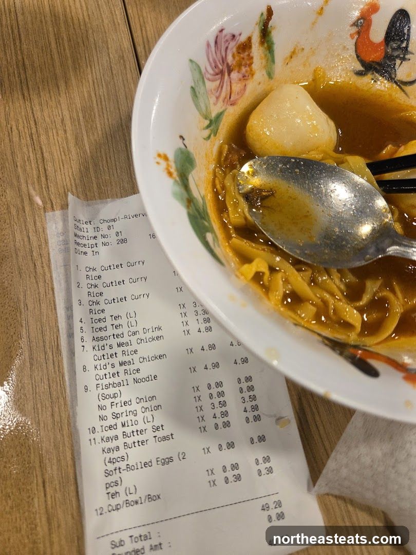 Receipt and Food