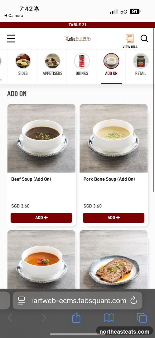 Add On Menu