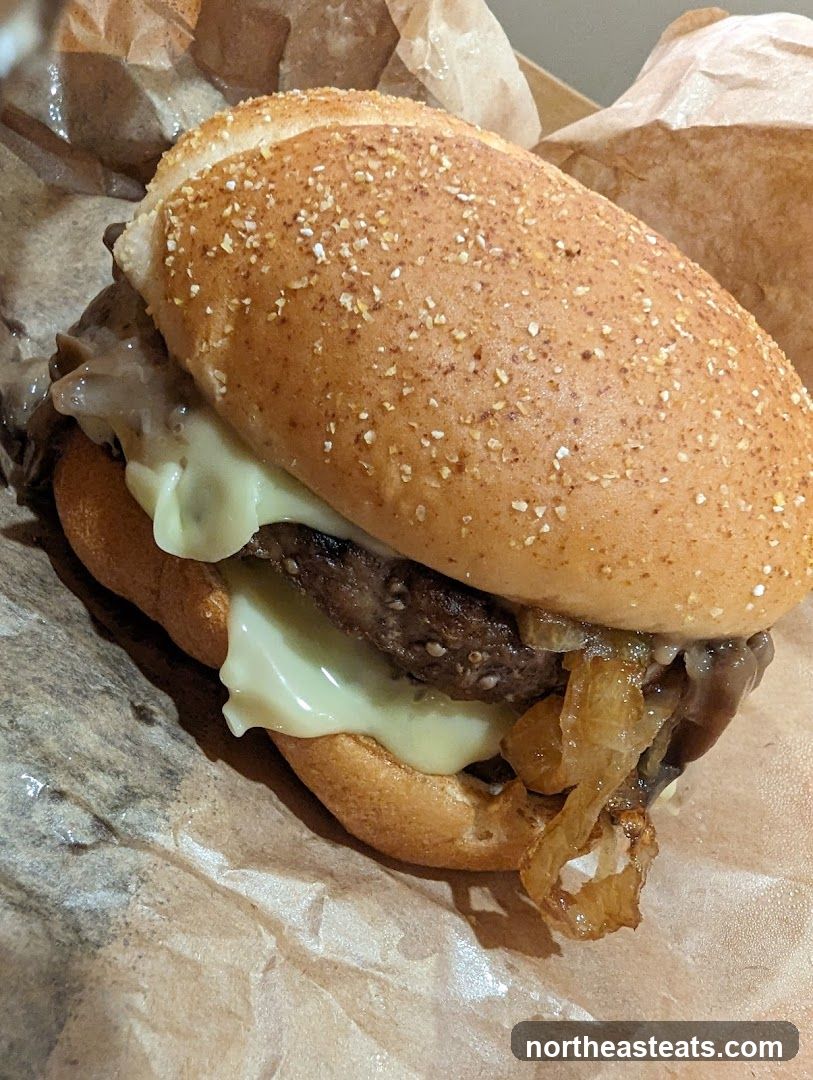 Cheeseburger with Caramelized Onions