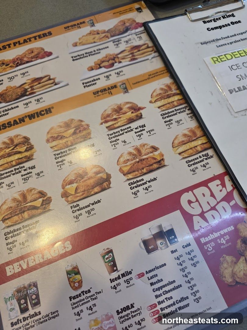 Burger King Menu