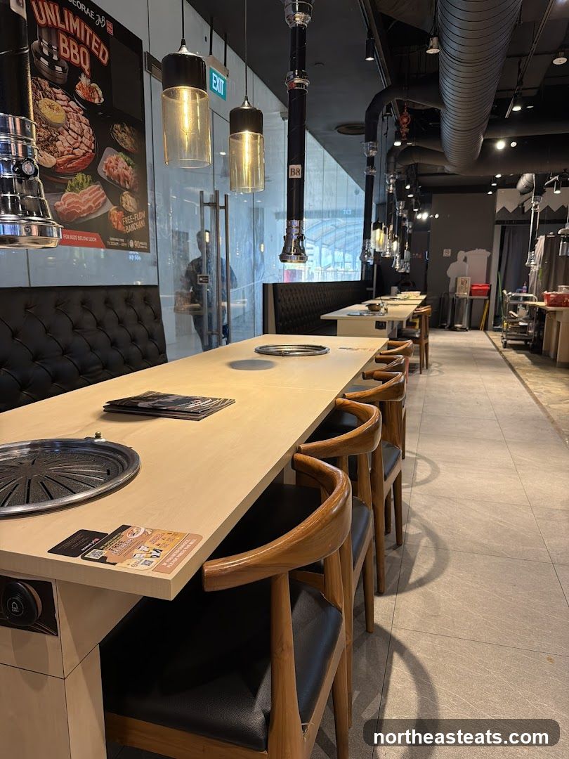 Restaurant Interior with BBQ Grills