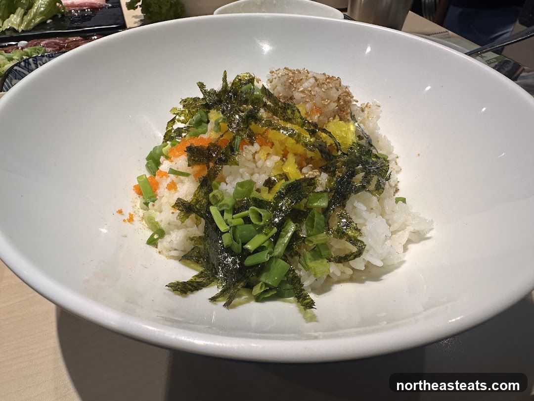 Bibimbap in a White Bowl