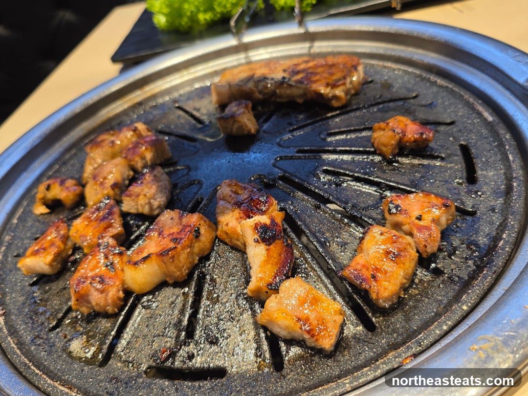 Grilled Meat on a Griddle