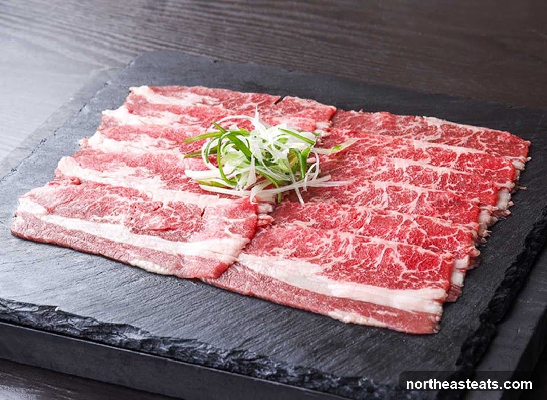 Thinly Sliced Raw Beef