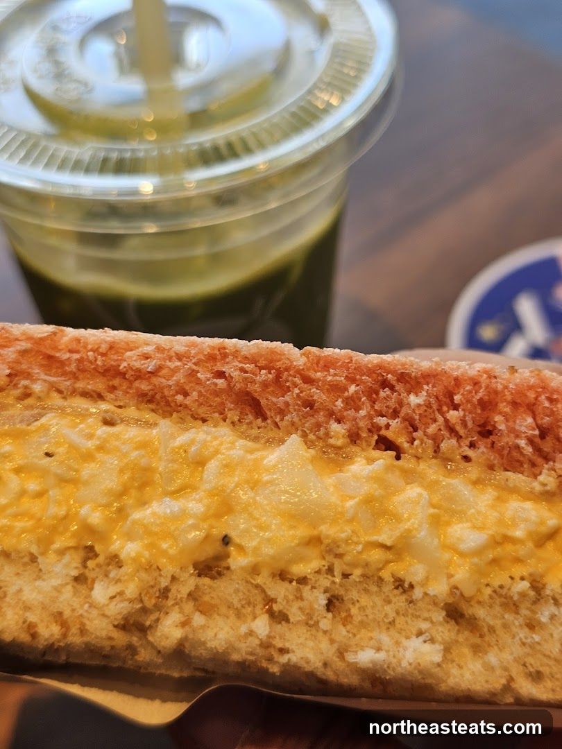 Egg Salad Sandwich and Green Drink