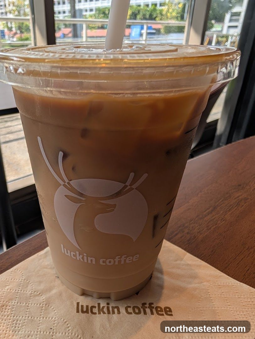 Iced Coffee with Luckin Coffee Logo