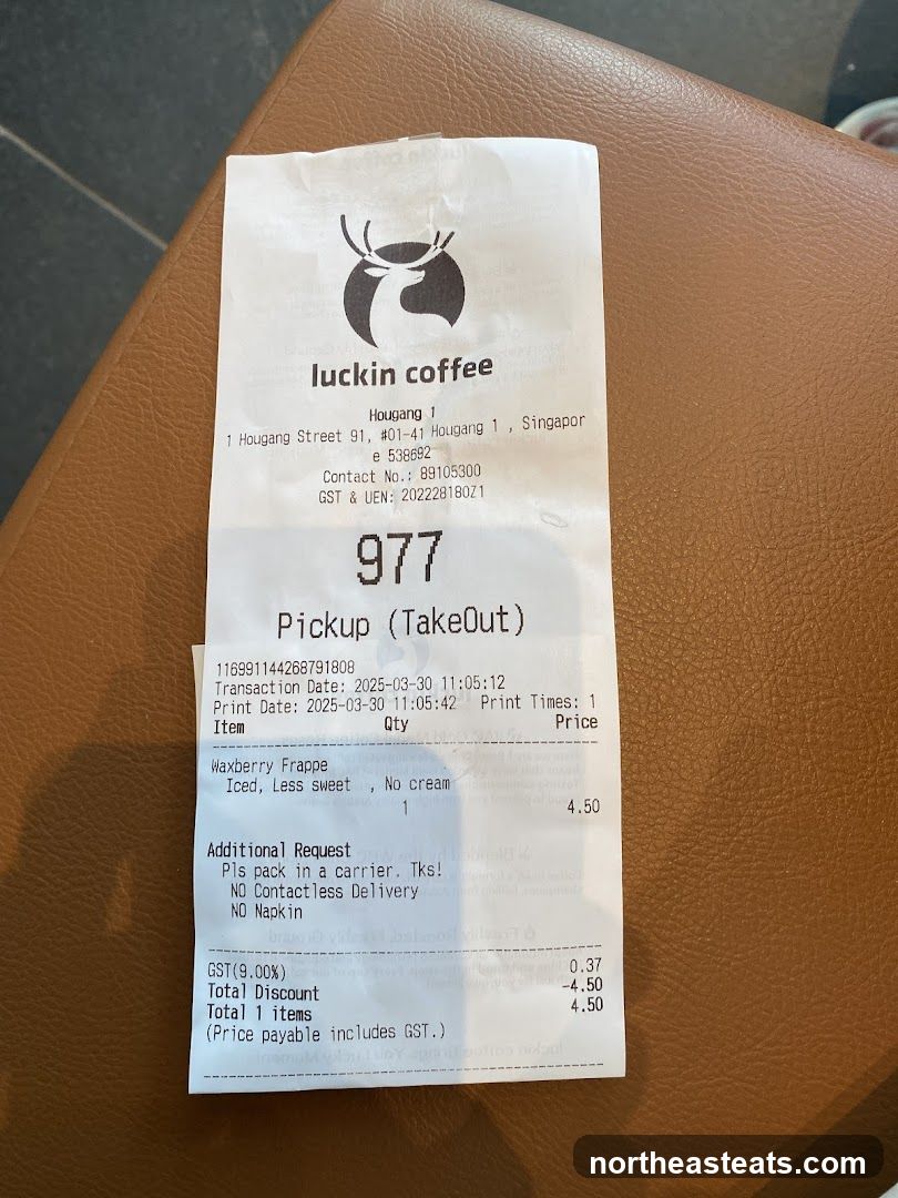Luckin Coffee Receipt