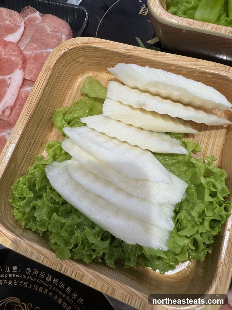 Sliced Radish and Lettuce