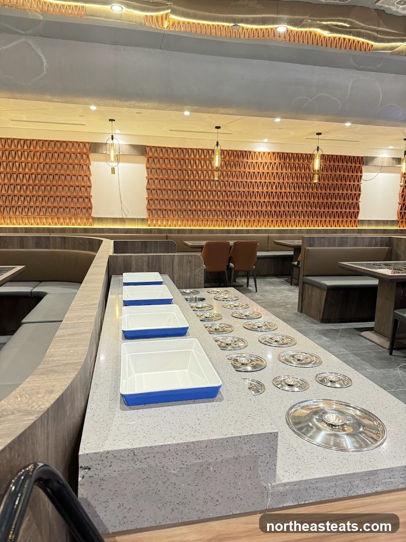 Buffet Counter with Hot Pot Stations