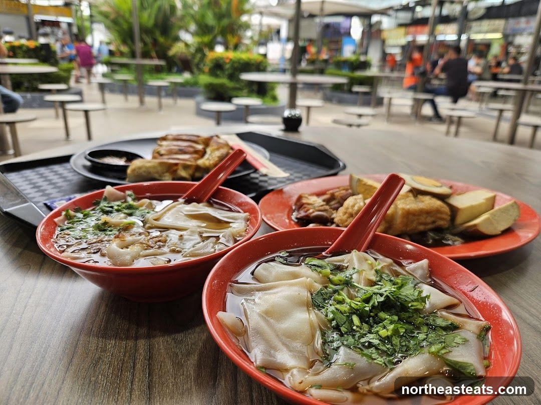 Food at an outdoor eatery