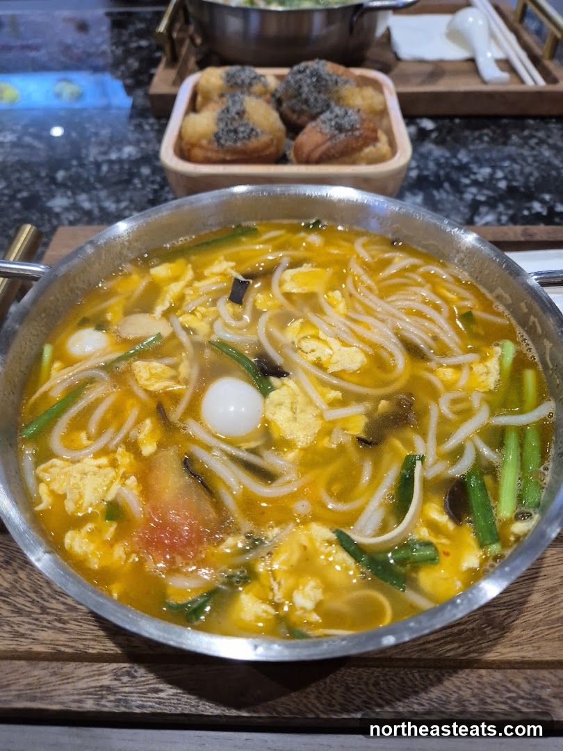 Noodle Soup with Fried Buns
