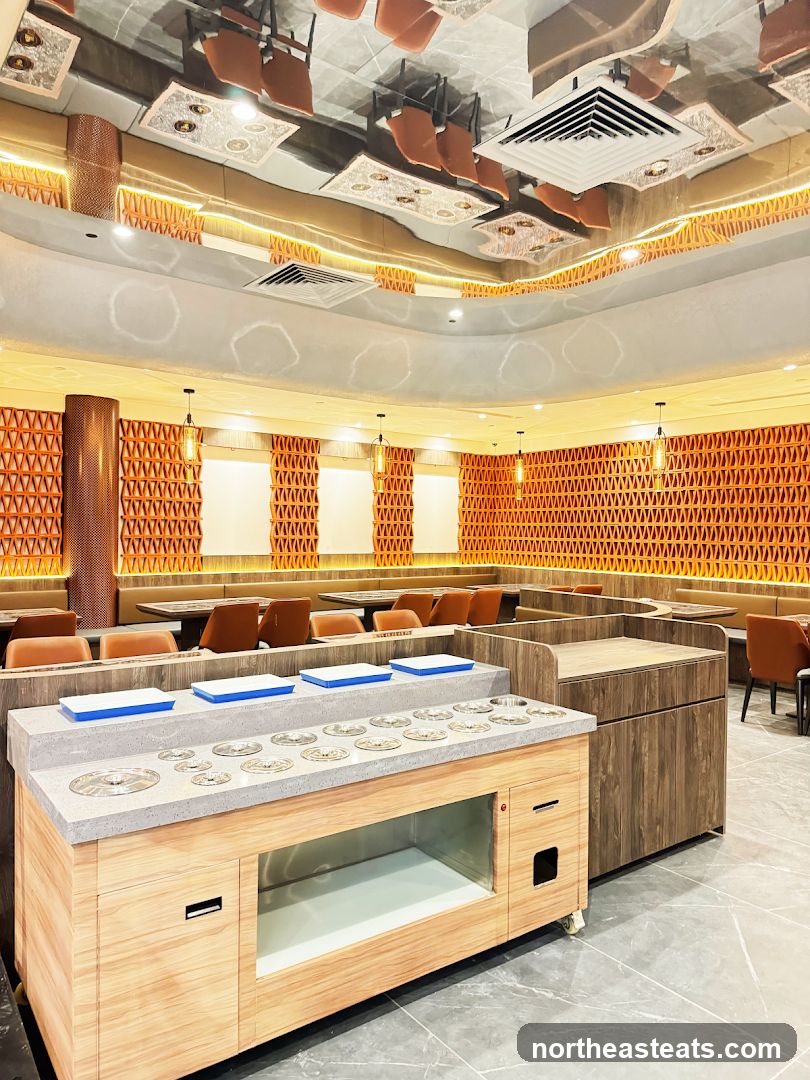 Restaurant Interior with Hot Pot Stations