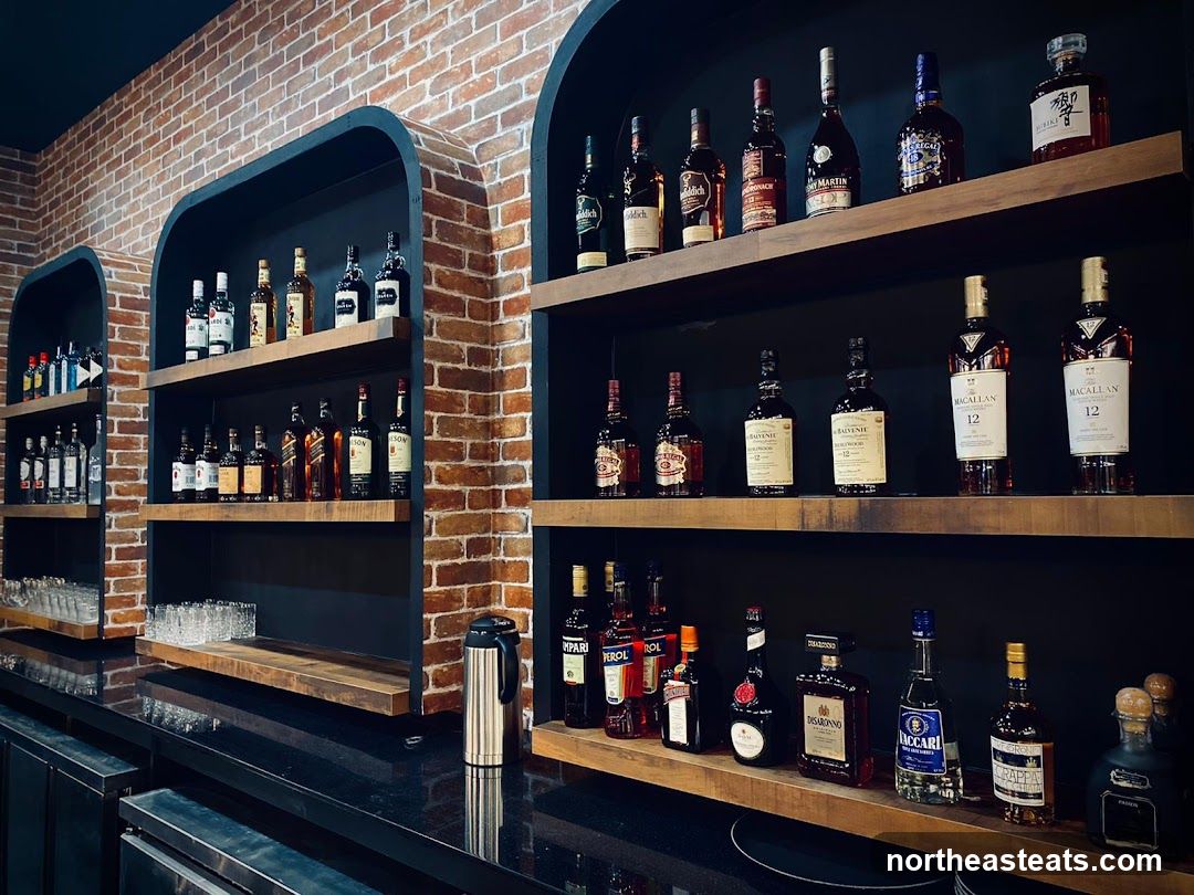 Bar Shelving with Bottles