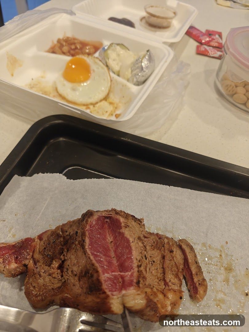 Steak and Breakfast Meal