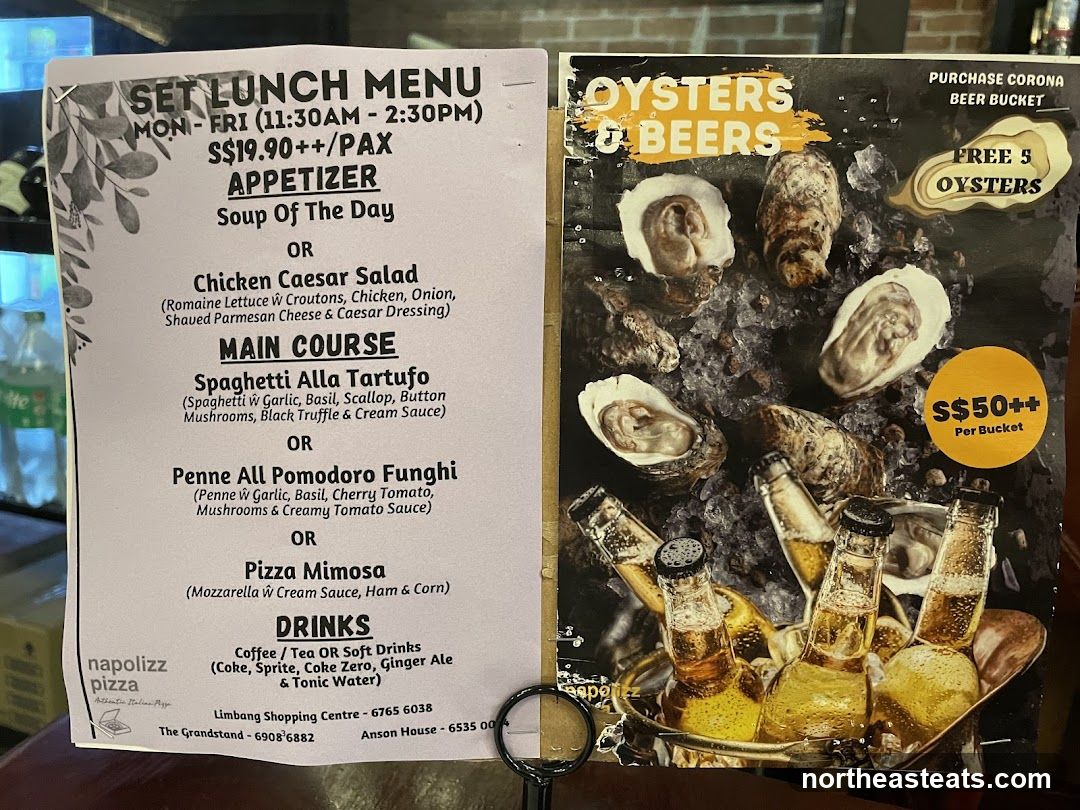 Set Lunch Menu & Oysters & Beers Promotion