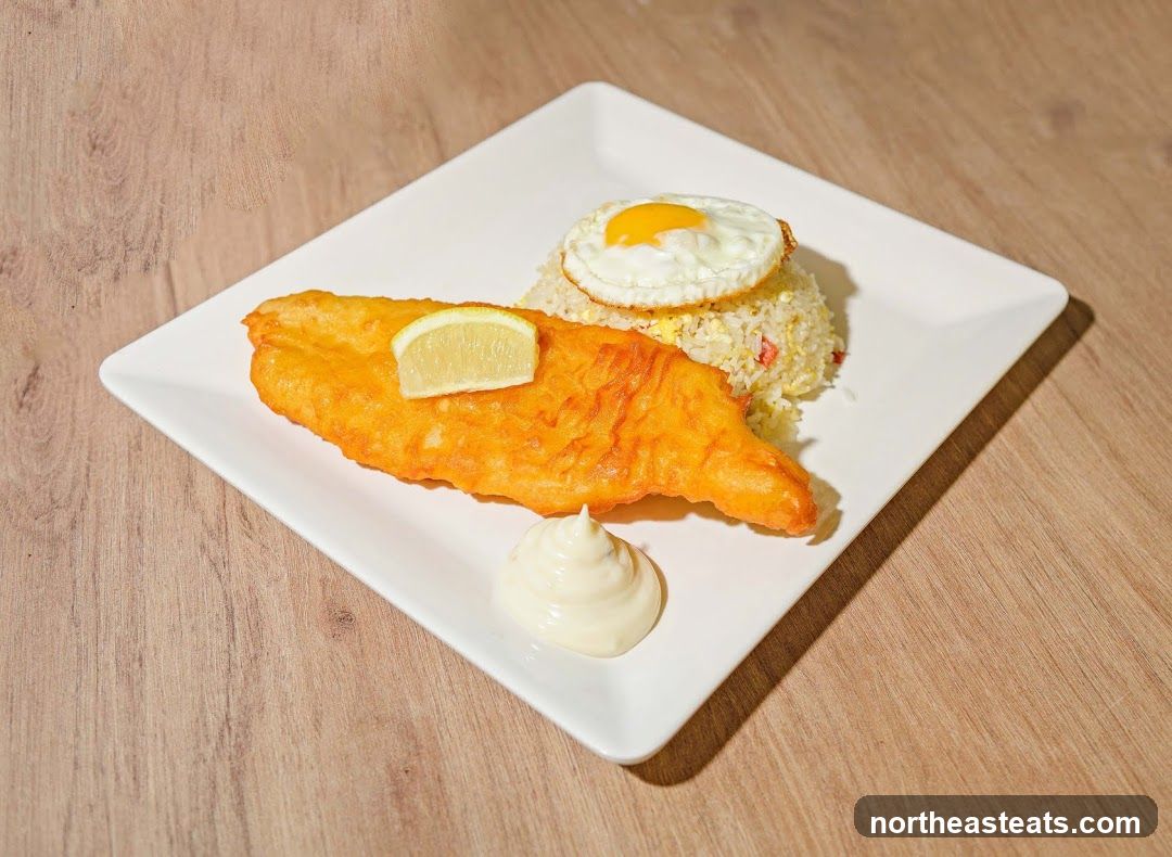 Fish and Chips with Fried Egg
