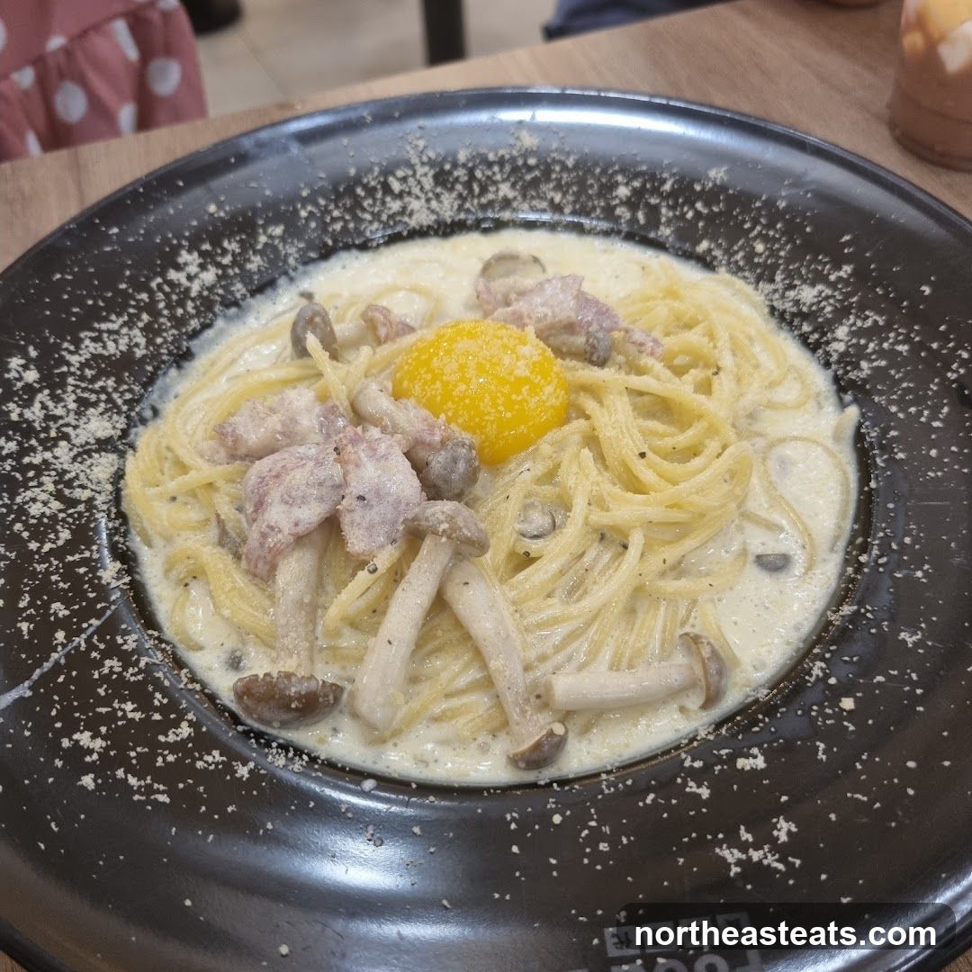 Spaghetti Carbonara with Egg Yolk