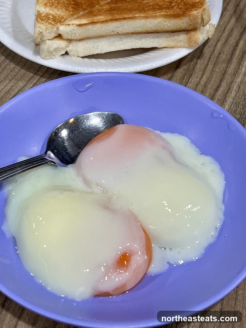 Soft-boiled eggs with toast