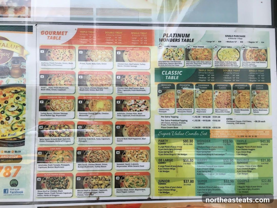 Pizza Menu