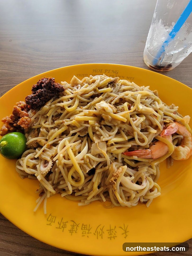 Fried Noodles with Shrimp and Squid