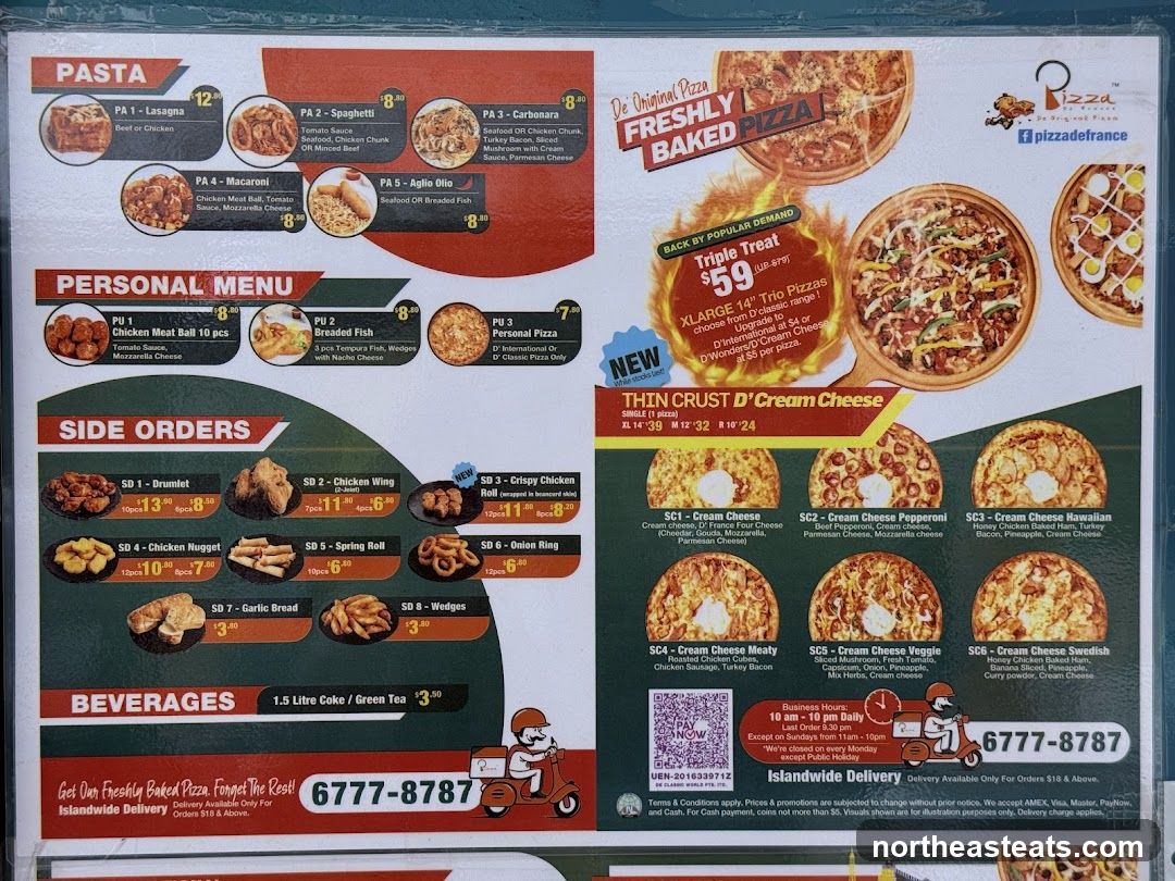 Pizza Menu