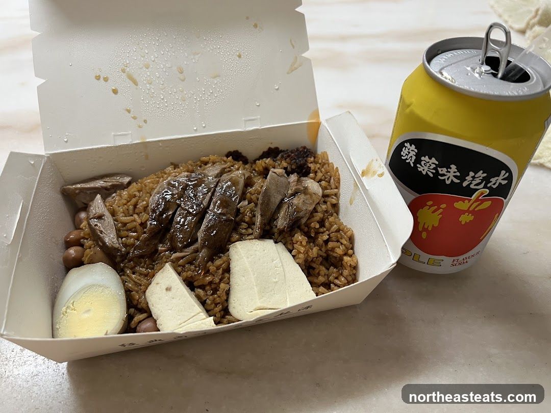 Takeaway Meal with Apple Soda