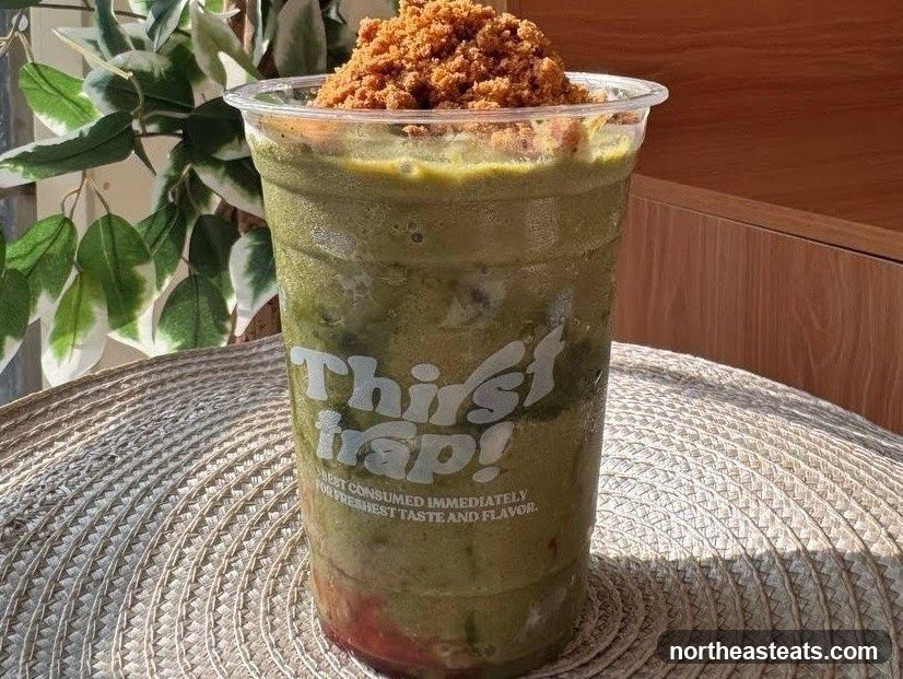 Green Smoothie with Crumble Topping