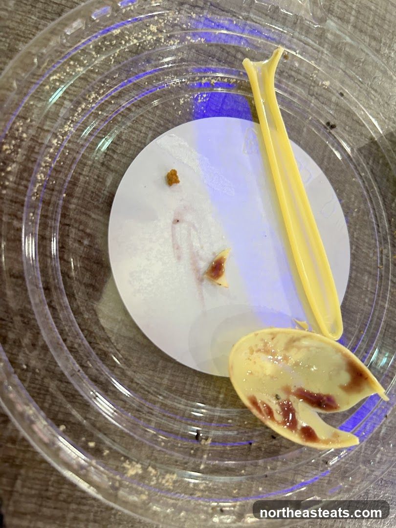 Leftover dessert in a plastic container