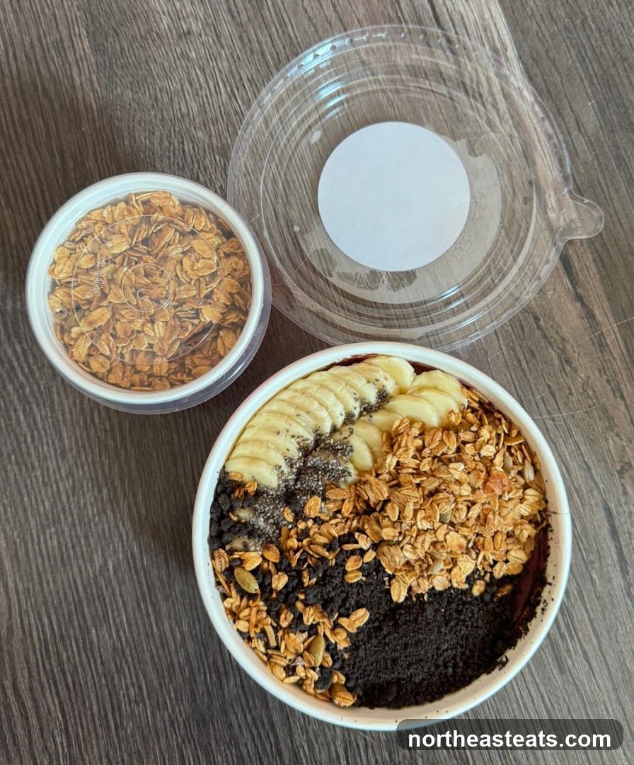 Acai Bowl with Granola and Bananas