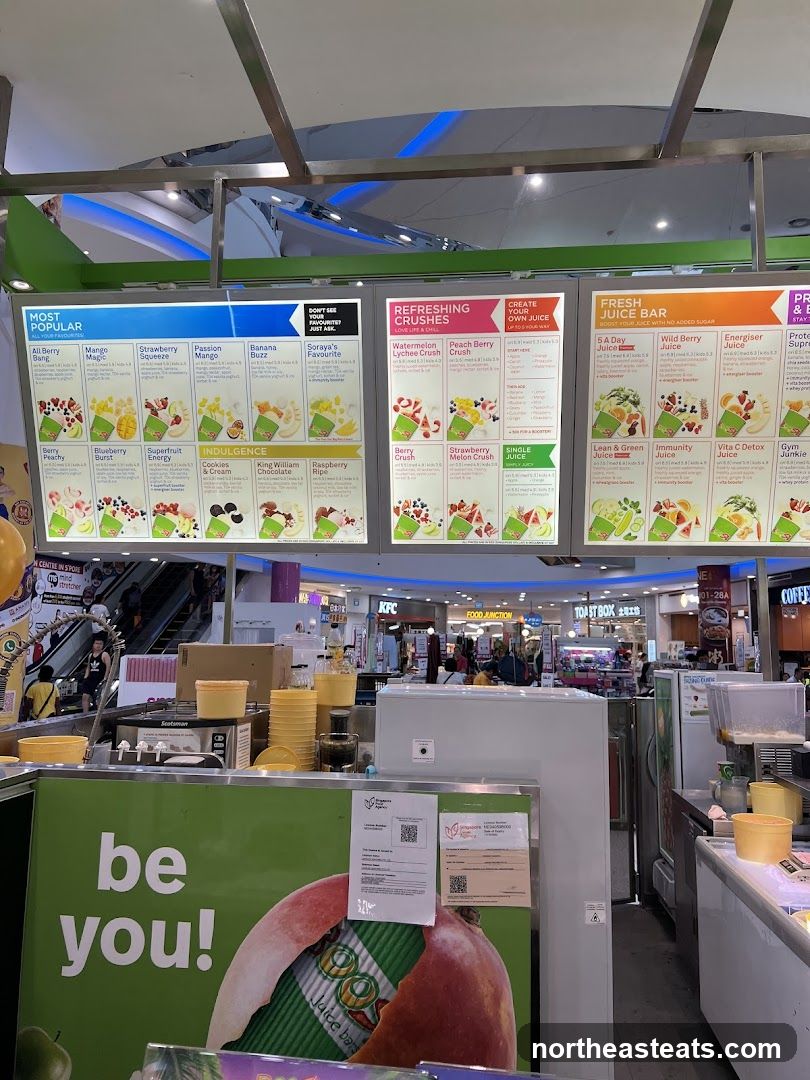 Juice Bar Menu